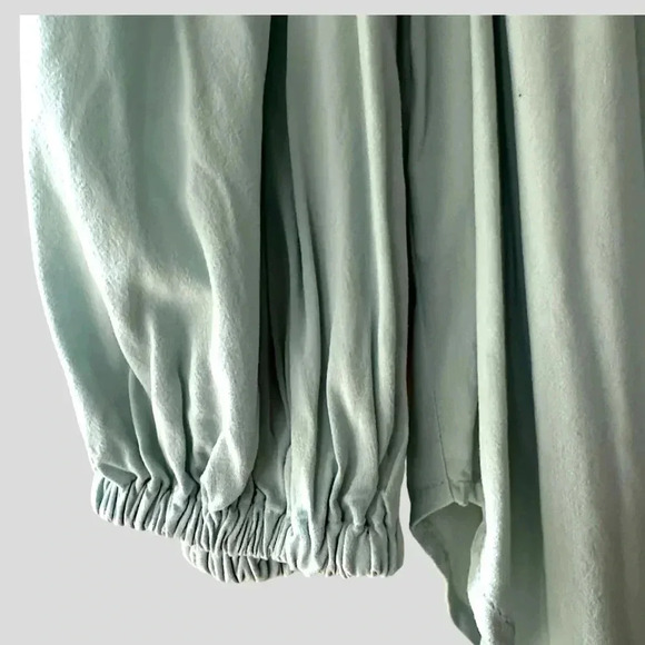 NWT | ANTHROPOLOGIE HOLDING HORSES | SEA BLUE PEASANT HALTER BLOUSE | 	SMALL - Picture 3 of 12